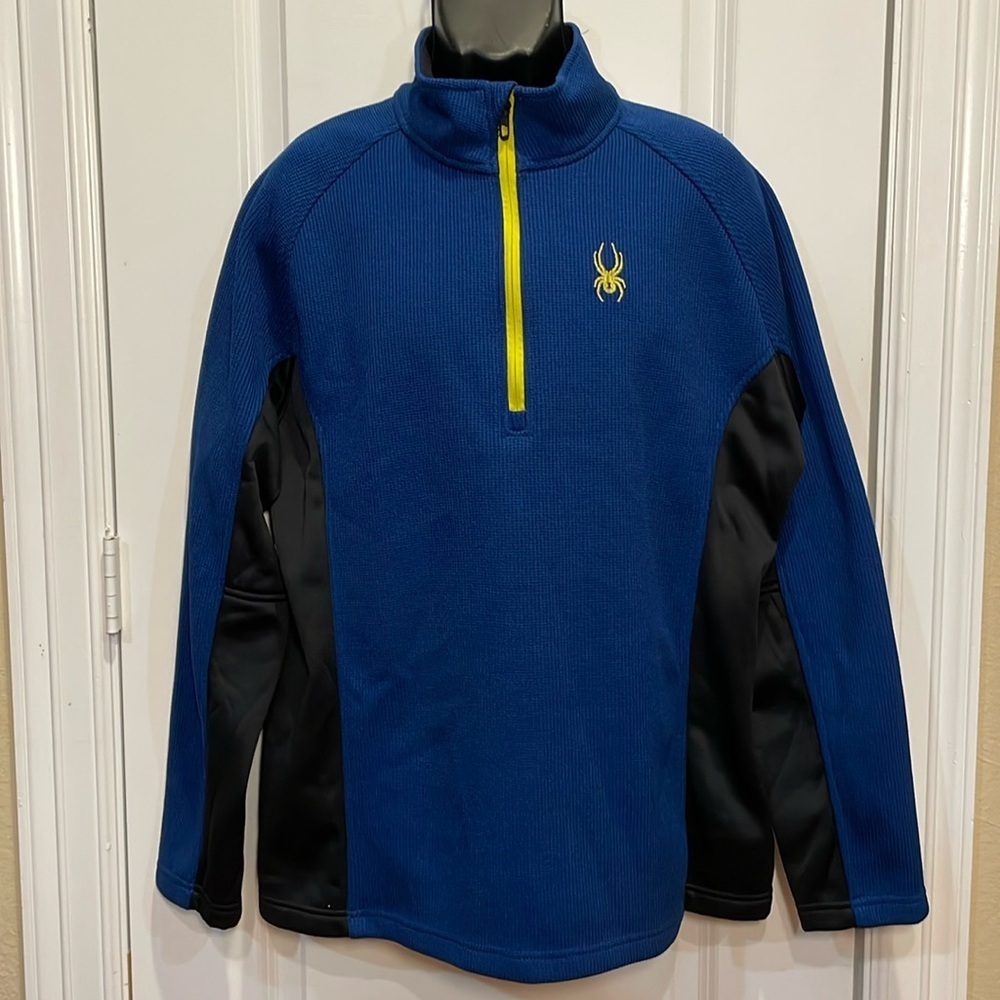 Spyder Royal Blue Outbound Quarter-Zip Long Sleeved Top/Jacket